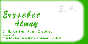 erzsebet almay business card